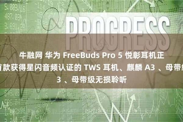 牛融网 华为 FreeBuds Pro 5 悦彰耳机正式亮相：首款获得星闪音频认证的 TWS 耳机、麒麟 A3 、母带级无损聆听